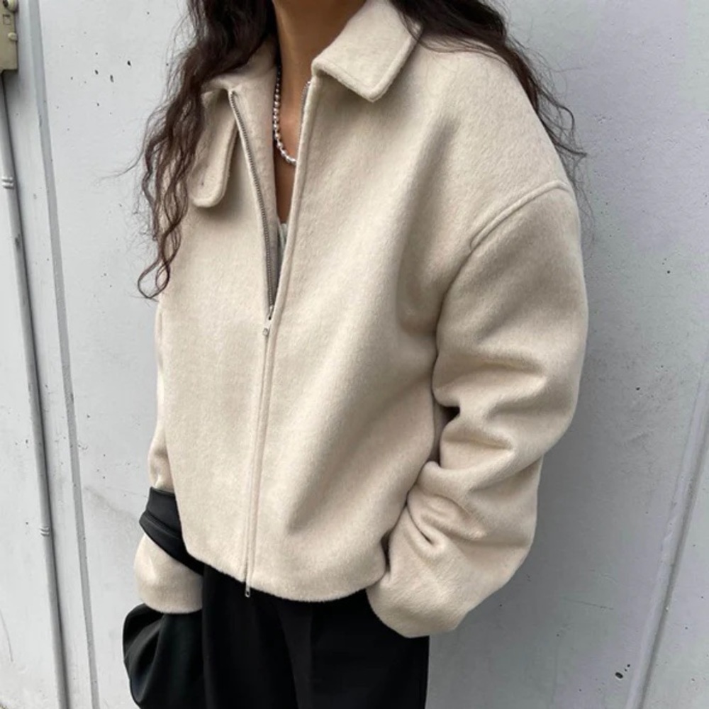 NWT Oak + Fort Boxy Wool Blend Jacket
